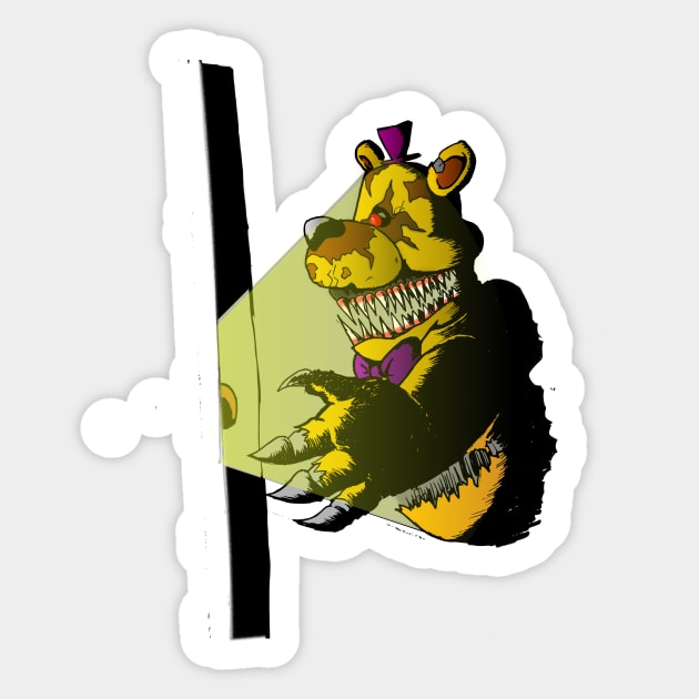 nightmare fredbear Sticker by oria